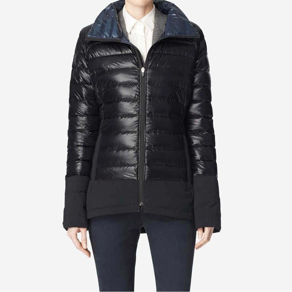 COLE HAAN + MOUNTAIN HARDWEAR ZeroGrand 800 Fill  Black Down Funnel Jacket Sz M